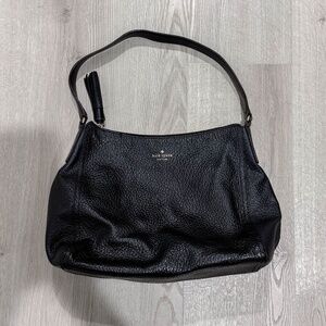Kate Spade Southport Avenue Aurelia Black Pebbled Leather Hobo Shoulder Bag